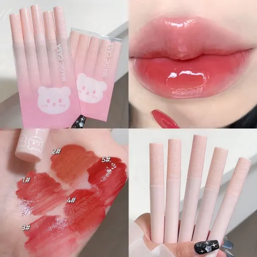 Magic Casa Bubbly Bear Lip Glaze Set (5 Pcs)